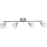 Sinclair 4 Light Track Light in Chrome and Nickel Matte
