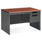 Mesa Series Single Pedestal Computer Desk with Center Drawer