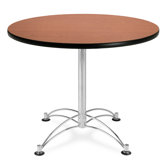 Multi-use 29.5" x 36" Round Table with Chrome Plated Base