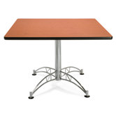 Multi-use 29.5" x 42" Square Table with Chrome Plated Base