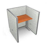 Privacy Workstation Panel System, 1 x 1 Configuration, with Vinyl Panels