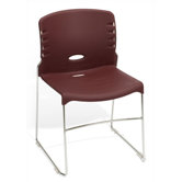 Armless Stack Chair in Plastic, Fabric, or Vinyl