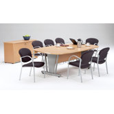 Modular Conference Table with Credenza and Optional Chairs