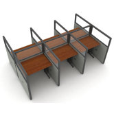 Privacy Station Panel System 2x3 Configuration
