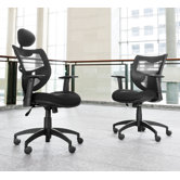 Poly Mesh Back Contemporary Executive Chair with Arms