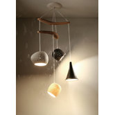 Claylight Boomerang Four Pendant Chandelier