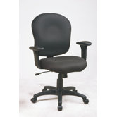 Sculptured Mid-Back Task Chair with Arms