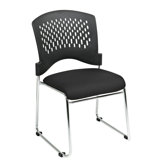 isitors Chair with Plastic Back Fabric Seat