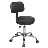 Vinyl Seat and Back Chrome Finish Drafting Chair