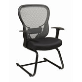 Deluxe R2 SpaceGrid&reg; Back Mesh Seat Visitors Chair with Fixed Arms