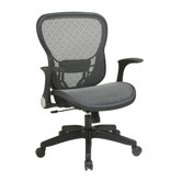 Deluxe R2 SpaceGrid&reg; Seat and Back Chair with Flip Arms and Nylon Base