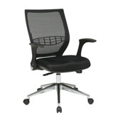 ProGrid Back Mesh Fabric Managers Chair with Flip Arms