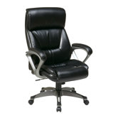 28" Executive Eco Leather Chair with Spring Seat and Padded Arms and Base