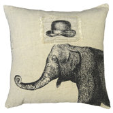 Hat and Elephant Pillow