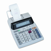 EL1801V Desktop Calculator, 12-Digit Fluorescent, Two-Color Printing