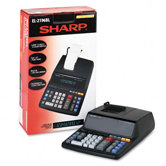 EL-2196BL Desktop Calculator, 12-Digit Fluorescent, Prints BLack and Red