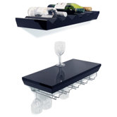 Monterey 2 Piece Wall Wine Shelf