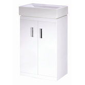 Checkers White 450 Floor Standing Basin Unit