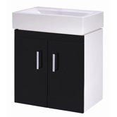 Checkers  Black & White 450 Wall Mounted Basin Unit