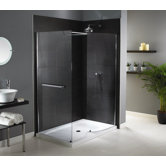 Shine Walk-In Enclosure in Polished Silver