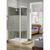 AQUA 3 Pivot Door and Side Panel in Polished White