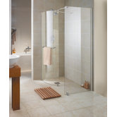 AquaSpace Square Walk-in Side Panel in Polished Silver