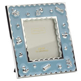 Baby Enamel Photo Frame Boy Blue Frame