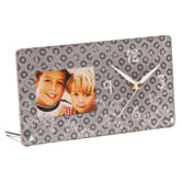 3D Acrylic Photo Frame and Clock 3D Silver Rings Frame