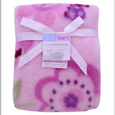 Just Born Hi Pile Flutter Flowers Blanket