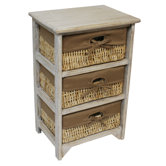 Maize 3 Drawer Wood Cabinet