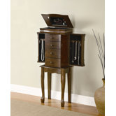 Louis Philippe Jewelry Armoire in Walnut