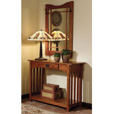 Mission Oak Console & Mirror