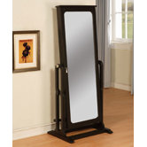 Cheval Jewelry Armoire in Antique Black