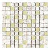 Travertine 1" x 1" Mosaic in Gray Screen