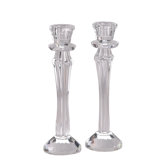 Crystal and Glass Candlestick (Set of 2)