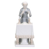 Porcelain Shabbat Candle Lighting Figurine