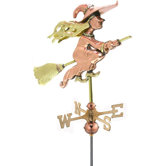 Witch Weathervane with Roof Mount