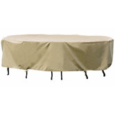 Large Oval Table / Chair Winter Cover in Beige