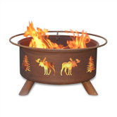 Moose and Tree Fire Pit