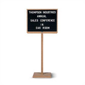 Single Pedestal Oak - Double-Sided - Open-Faced - Directory Boards