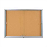 'S' Series Sliding Glass Enclosed Bulletin Boards - Aluminum