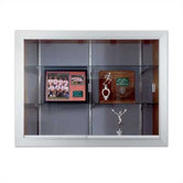 Series 60 Recessed Sliding Glass Door Trophy Cases - Vinyl Fabric