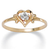 Birthstone Heart-Shaped Ring