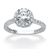 Sterling Silver Round Cubic Zirconia Eternity Ring