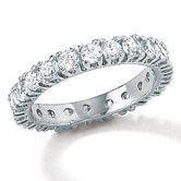 Sterling Silver Cubic Zirconia Classic Eternity Band