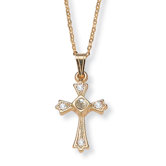 Gold Plated Lord's Prayer Cross Pendant