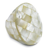 Oval Shaped Mother of Pearl Ring