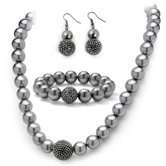Pearl Crystal Jewelry Set