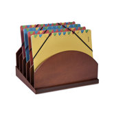 Stack and Style Wood Step-Up Project Management File Caddy