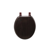 Marbleized Molded Wood Toilet Seat in Deep Wood